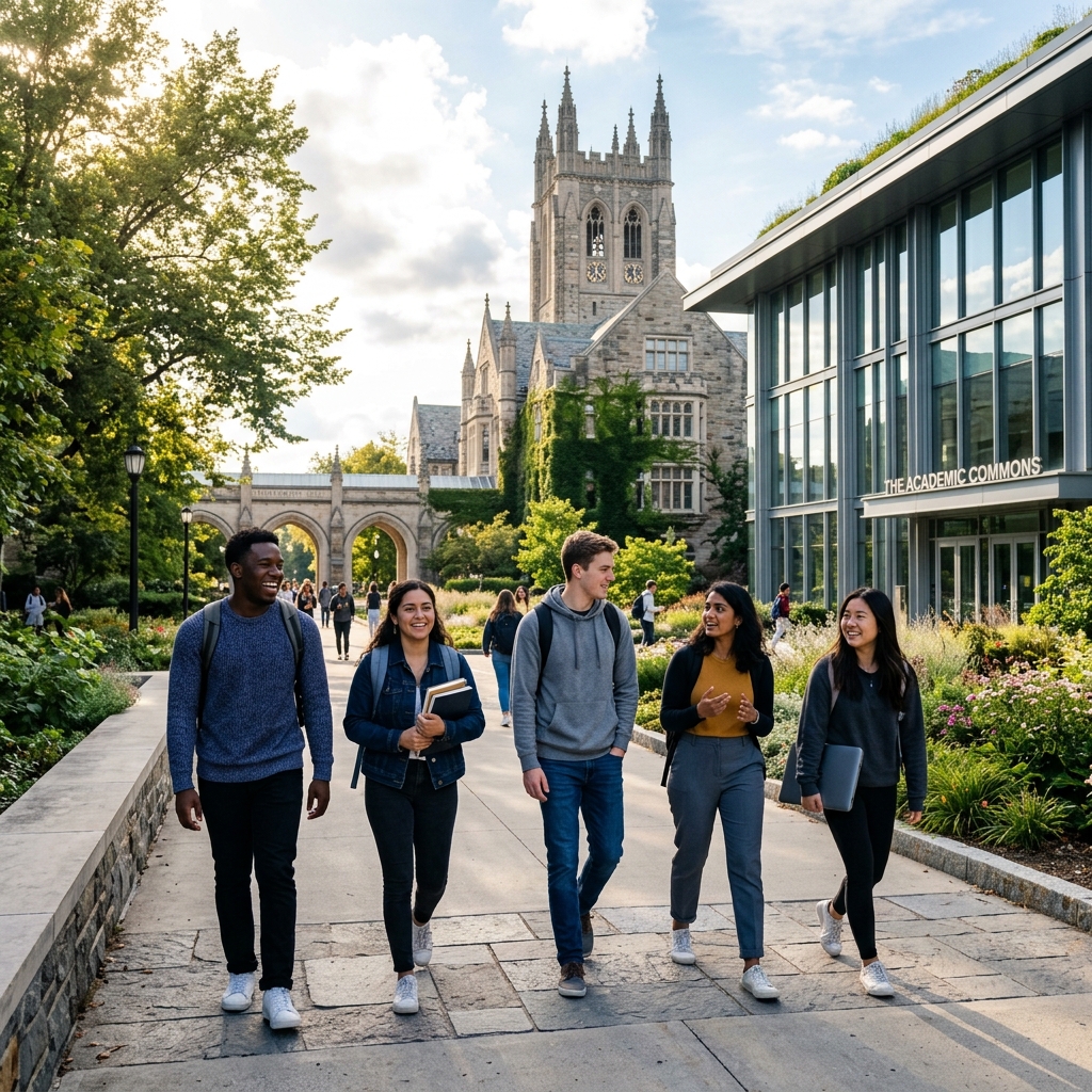 Nepali students on a UK university campus